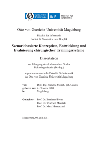 Otto-von-Guericke-Universität Magdeburg Szenariobasierte