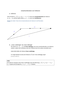 Linearkombination von Vektoren - Mathe