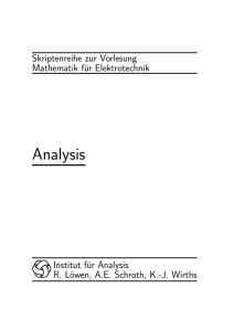 Analysis - Technische Universität Braunschweig