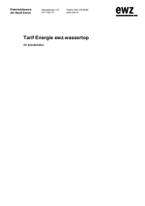 Tarif Energie ewz.wassertop GR 2017