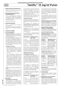 TAMIFLU u.a. mit Indikationserweiterung bei der