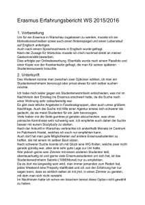 Erasmus Erfahrungsbericht WS 2015/2016