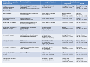 Übersicht Sprechstunden zum Ausdrucken