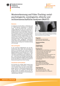 Mustererkennung und Video Tracking: sozialpsychologische