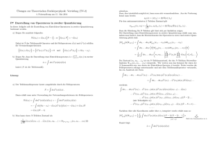 P7 Darstellung von Operatoren in zweiter Quantisierung