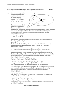 Lösungen zu den Übungen zur Experimentalphysik Blatt 2