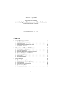 Skript - Institut für Algebra, Zahlentheorie und Diskrete Mathematik