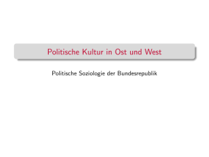 Politische Kultur in Ost und West