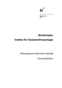 Studienplan Institut für Sozialanthropologie