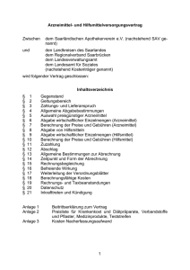 1 Arzneimittel- und Hilfsmittelversorgungsvertrag Zwischen dem