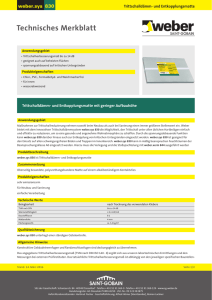 Technisches Merkblatt