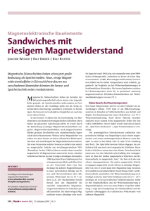 Sandwiches mit riesigem Magnetwiderstand