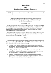 Amtsblatt der Freien Hansestadt Bremen - soziologie.uni