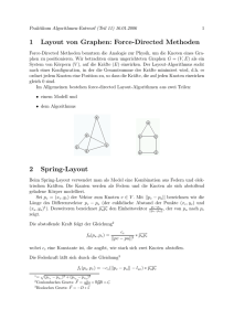 1 Layout von Graphen: Force-Directed Methoden 2 Spring