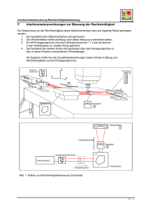 F Interferometeranordnungen zur Messung der Rechtwinkligkeit
