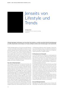 Jenseits von Lifestyle und Trends