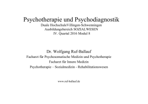 Psychotherapie und Psychodiagnostik - Dr. Wolfgang Ruf