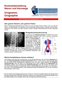 Urogramm, Urographie - Röntgenordination Dr. Günther Miesenbeck