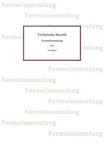 Formelsammlung Formelsammlung Formelsammlung