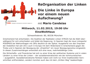 ReOrganisation der Linken Die Linke in Europa vor einem neuen