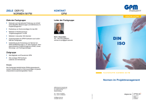 Flyer "Normen im PM"  - GPM Deutsche Gesellschaft für