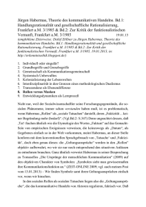 Jürgen Habermas, Theorie des kommunikativen Handelns. Bd.1