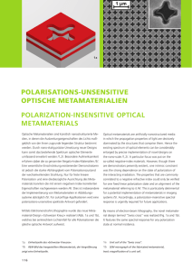 Polarisations-unsensitive optische Metamaterialien