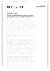 Klassisch schön - Nachrichten Print - WELT AM
