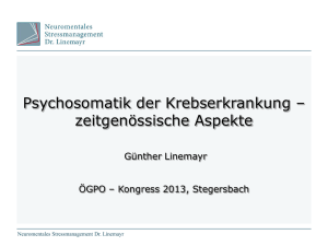 Günther Linemayr - Psychosomatik der Krebserkrankung