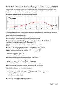 Physik LK 12, 1. Kursarbeit – Elektrische Ladungen und Felder