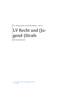 LV Recht und (Jugend-)Strafe