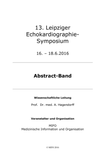 13. Leipziger Echokardiographie- Symposium