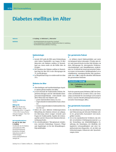 Diabetes mellitus im Alter - Deutsche Diabetes Gesellschaft