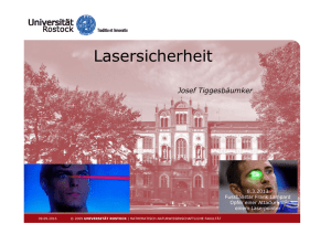 Lasersicherheit - Physik Uni Rostock