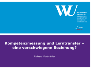 Kompetenzmessung und Lerntransfer