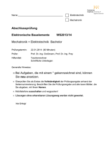 Abschlussprüfung Elektronische Bauelemente WS2013/14