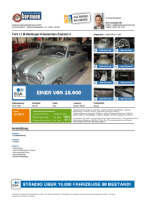 Ford 12 M Weltkugel H-Gutachten Zustand 3 10.790 € 138 € 57