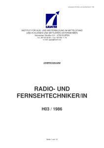 H03 Radio und Fernsehtechnik LP