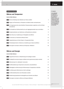 Wärme und Temperatur Wärme und Energie