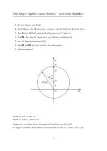 Drei Kepler ergeben einen Newton – und einen