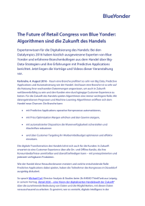 The Future of Retail Congress von Blue Yonder: Algorithmen sind
