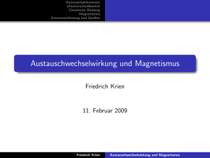 Austauschwechselwirkung und Magnetismus