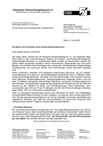 Brief des DSB an die Rundfunk- und - Schwerhoerigen-Netz