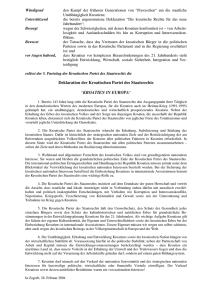 Deklaration der Kroatischen Partei des Staatsrechts “KROATIEN IN