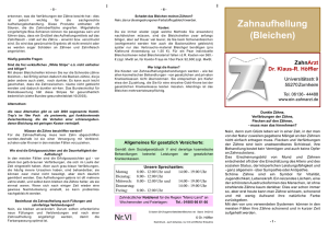 Zahnaufhellung (Bleichen) - Zahnarzt Praxis Dr. Klaus