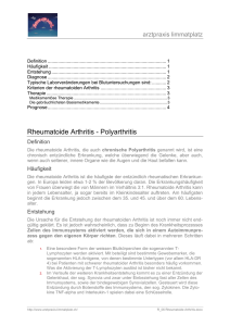 Rheumatoide Arthritis - Arztpraxis Limmatplatz