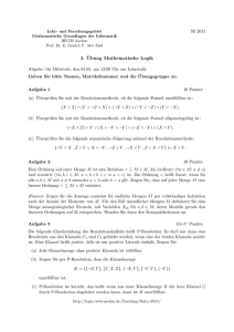 3. Übung Mathematische Logik - RWTH