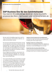 SAP Business One für den Getränkehandel