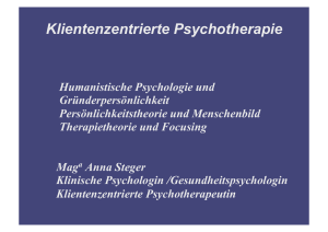 Klientenzentrierte Psychotherapie