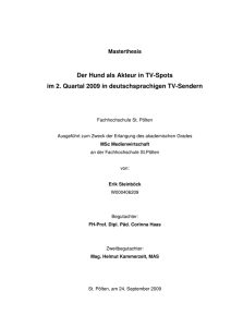 Der Hund als Akteur in TV-Spots